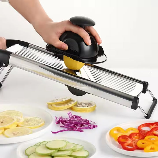 cuisine mandoline glisser couper légumes en rondelle