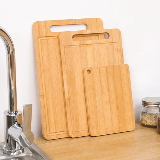 planche a decouper bois 3 ensemble bois naturel