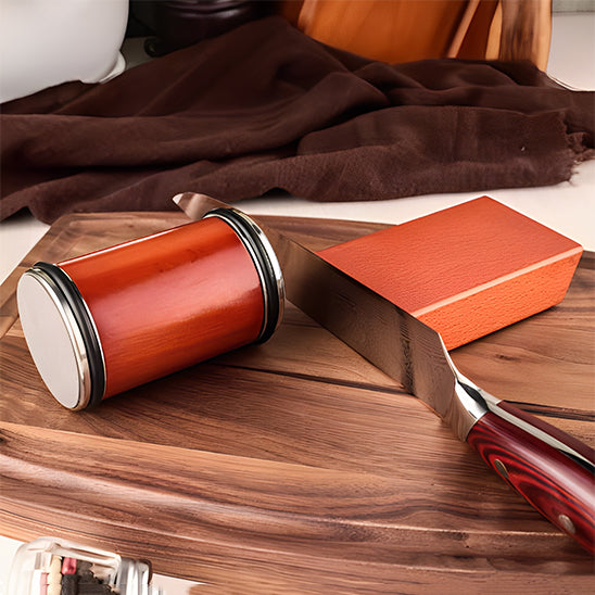 affuteur couteau bois clair