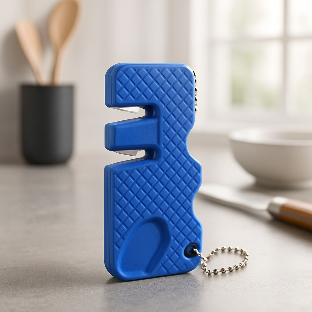 aiguiseur couteau bleu