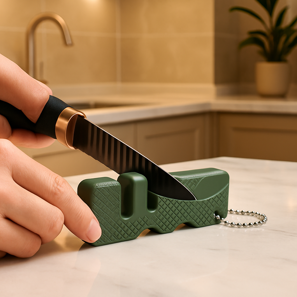 aiguiseur couteau vert