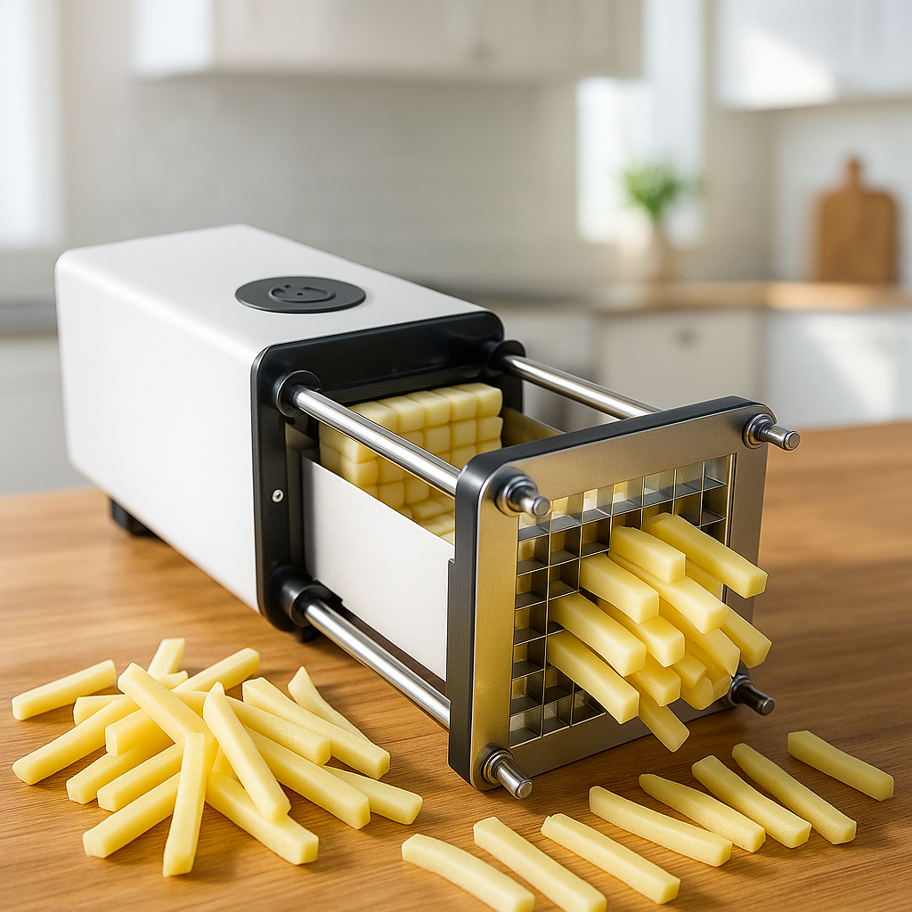 coupe frite électrique semi automatique auto loop argenté