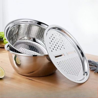 Coupe légumes bol en acier inoxydable durable résistant