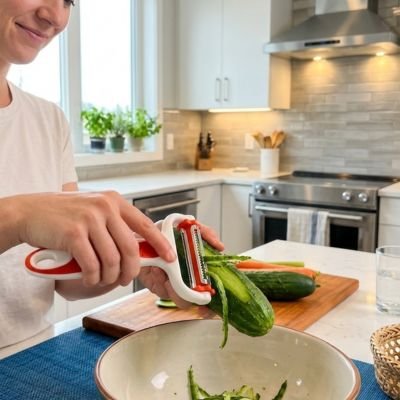 Éplucheur à légumes poignée antidérapante pour votre main