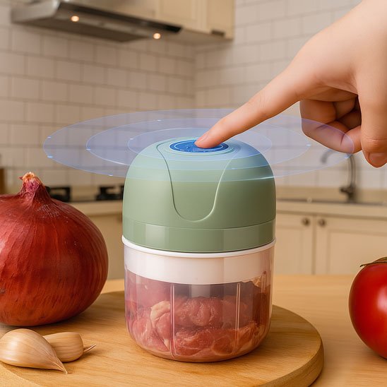 Hachoir électrique simple peser de bouton pour meilleur expérience