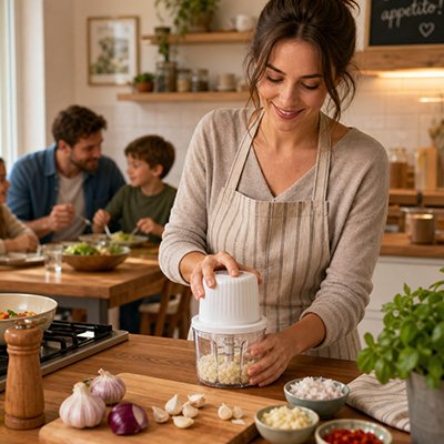 Mini hachoir electrique préparer le repas plus rapidement