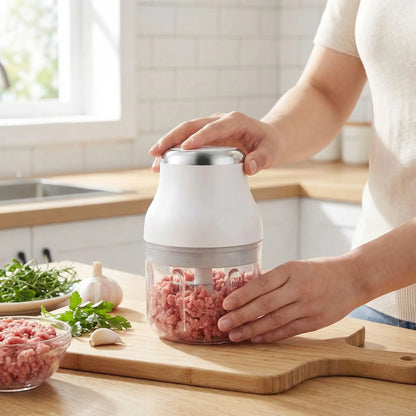 mini hachoir electrique utiliser pour hacher viande quelques secondes
