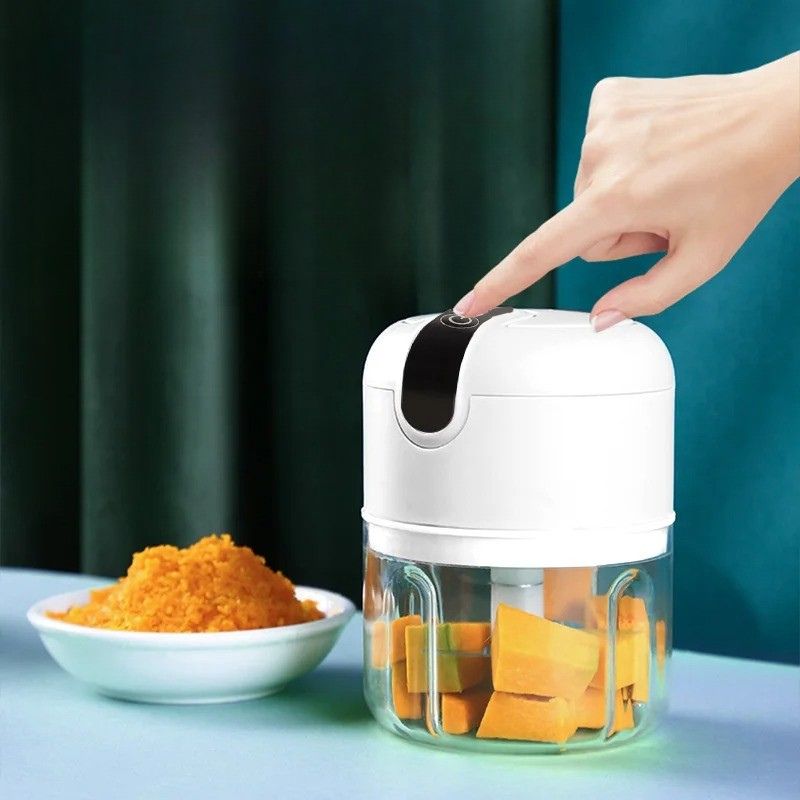petit hachoir électrique compact rechargeable sans fil peser sur simple bouton