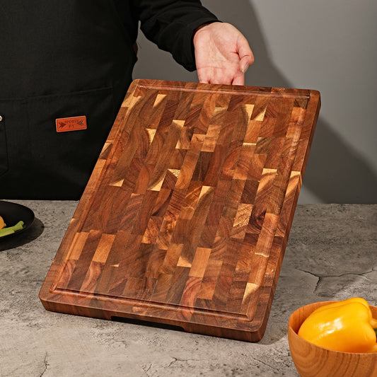 Plateau Bois Planche à Découper Bois Acacia COCOBOSS 38x25x2,5cm - Fente Jus Et Poignées Accessoire Cuisine Qualité Plateau Bois Planche à Découper Bois Acacia COCOBOSS 38x25x2,5cm - Fente Jus Et Poignées Accessoire Cuisine Qualité