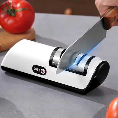 aiguiseur couteau electrique présicionchef blanc noir
