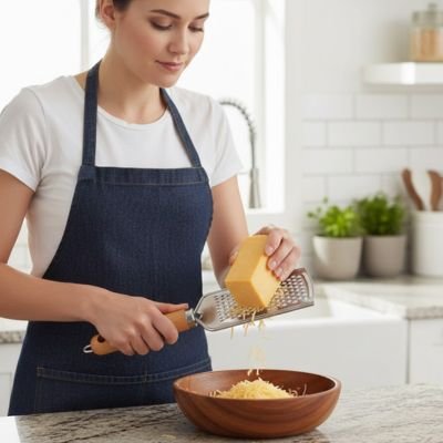Râpe à fromage tiens bien la manche pour râper