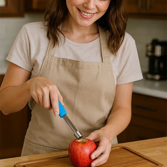Vide pomme oust trognon bleu