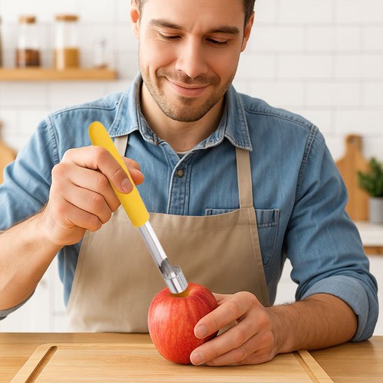 Vide pomme oust trognon jaune