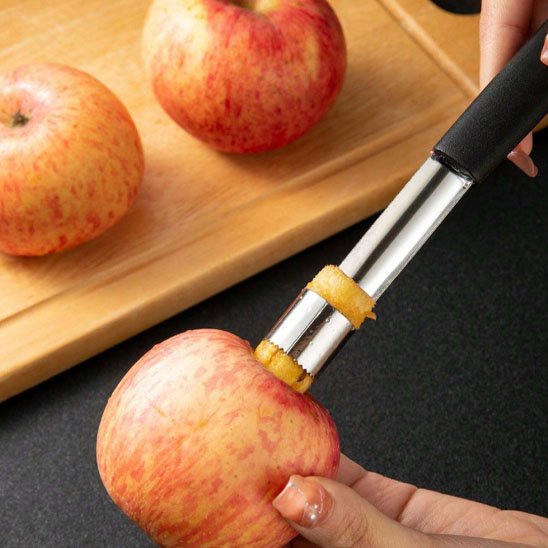 Vide pomme simple pression et tourner pour enlever 